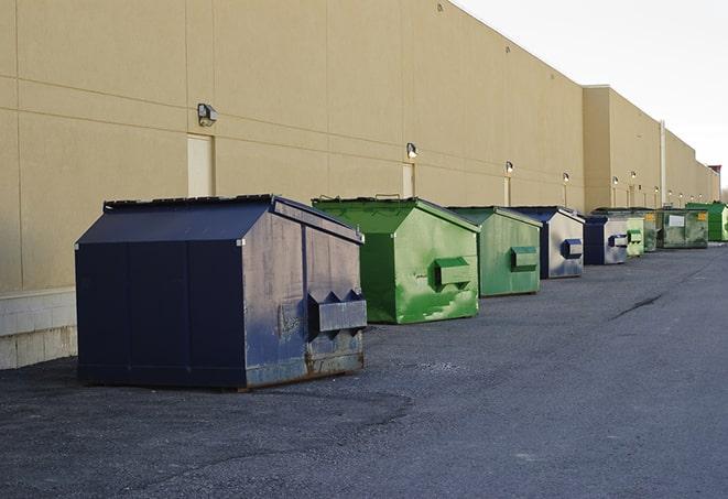 waste management containers at a worksite in Allentown